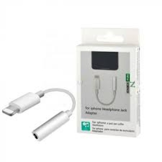 NEW SCIENCE AUDIO ADAPTOR CABLE FOR IPHONE 8/10/X/11 AUDIO 3.5MM TO LIGHTNING WHITE